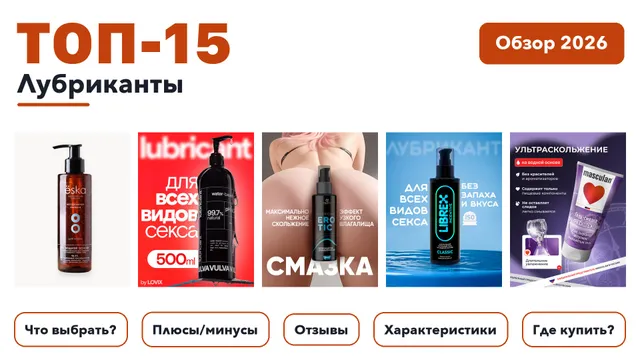 Лучшие лубриканты 2026 по более 2 000 отзывам реальных покупателей