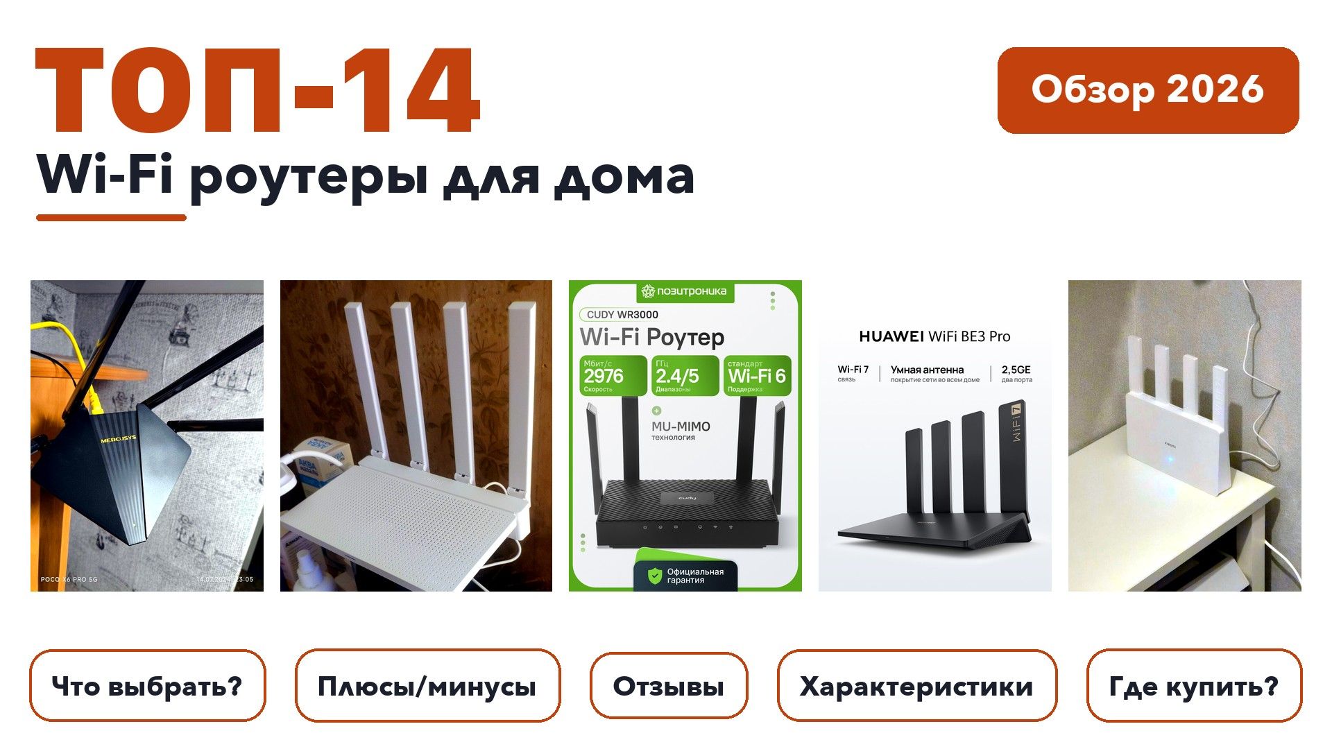 Лучшие Wi-Fi роутеры для дома 2026 по более 1 700 отзывам реальных покупателей