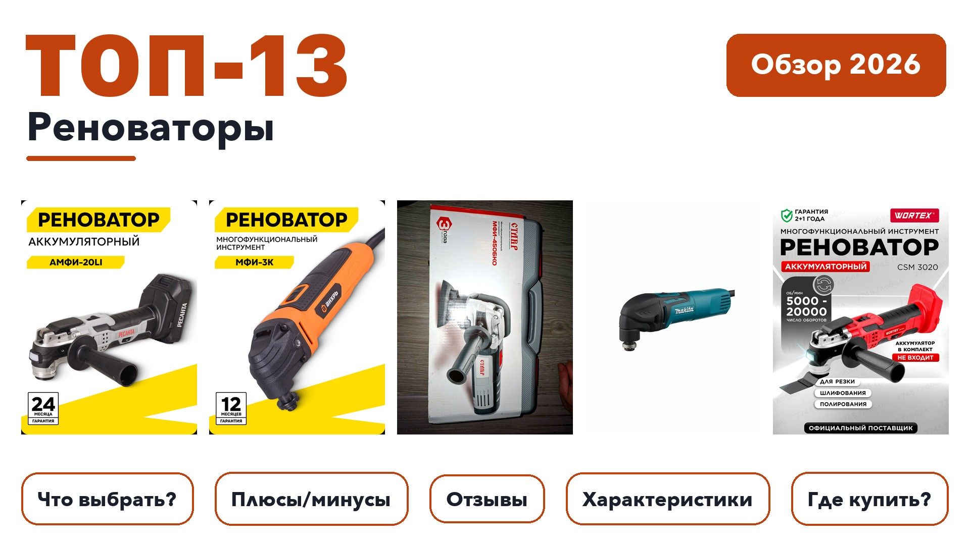Популярные реноваторы 2026: выбирали из более 120 товаров с высоким рейтингом