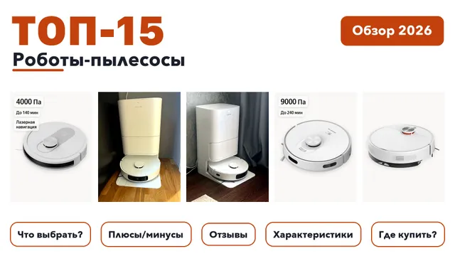 Лучшие роботы-пылесосы 2026 по более 2 300 отзывам реальных покупателей
