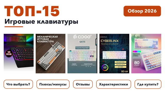 Лучшие игровые клавиатуры 2026: разобрали более 260 товаров с высоким рейтингом и выбрали лучшие