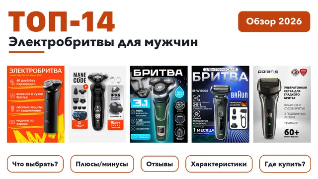 Лучшие электробритвы для мужчин 2026 на основе более 1 600 реальных отзывов покупателей