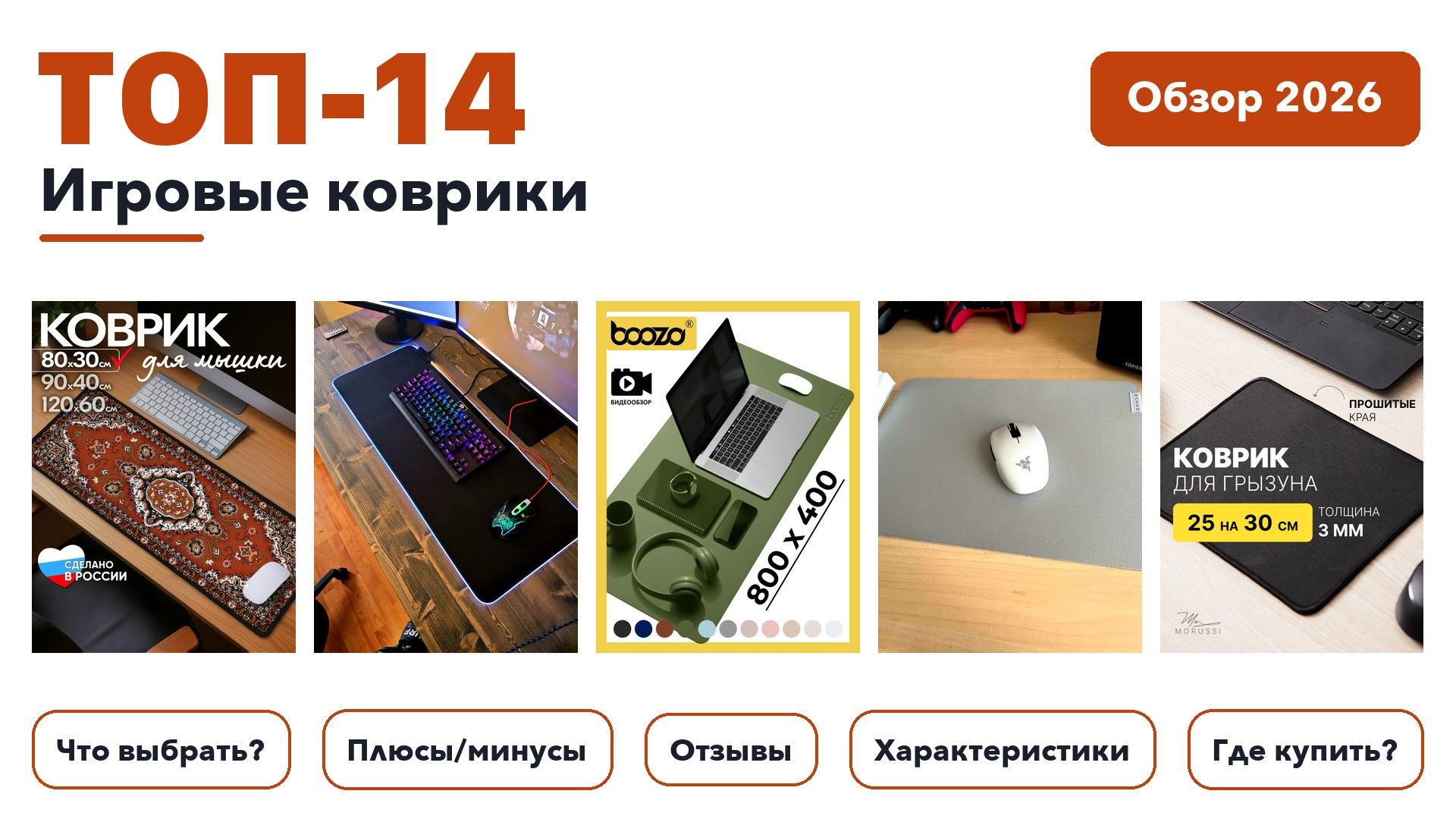 Лучшие игровые коврики 2026 на основе более 910 реальных отзывов покупателей