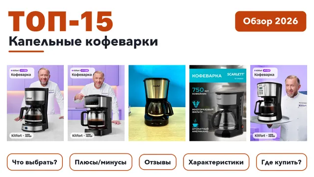 Лучшие капельные кофеварки 2026: выбрали лучшее по более 2 500 отзывам покупателей
