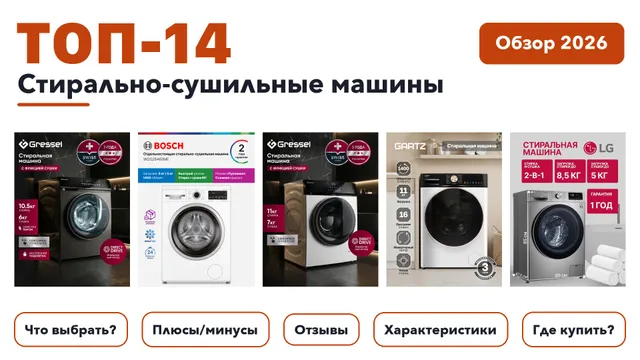 Лучшие стирально-сушильные машины 2026 на основе более 1 200 реальных отзывов покупателей