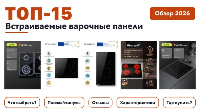 Лучшие встраиваемые варочные панели 2026: разобрали более 260 товаров с высоким рейтингом и выбрали лучшие