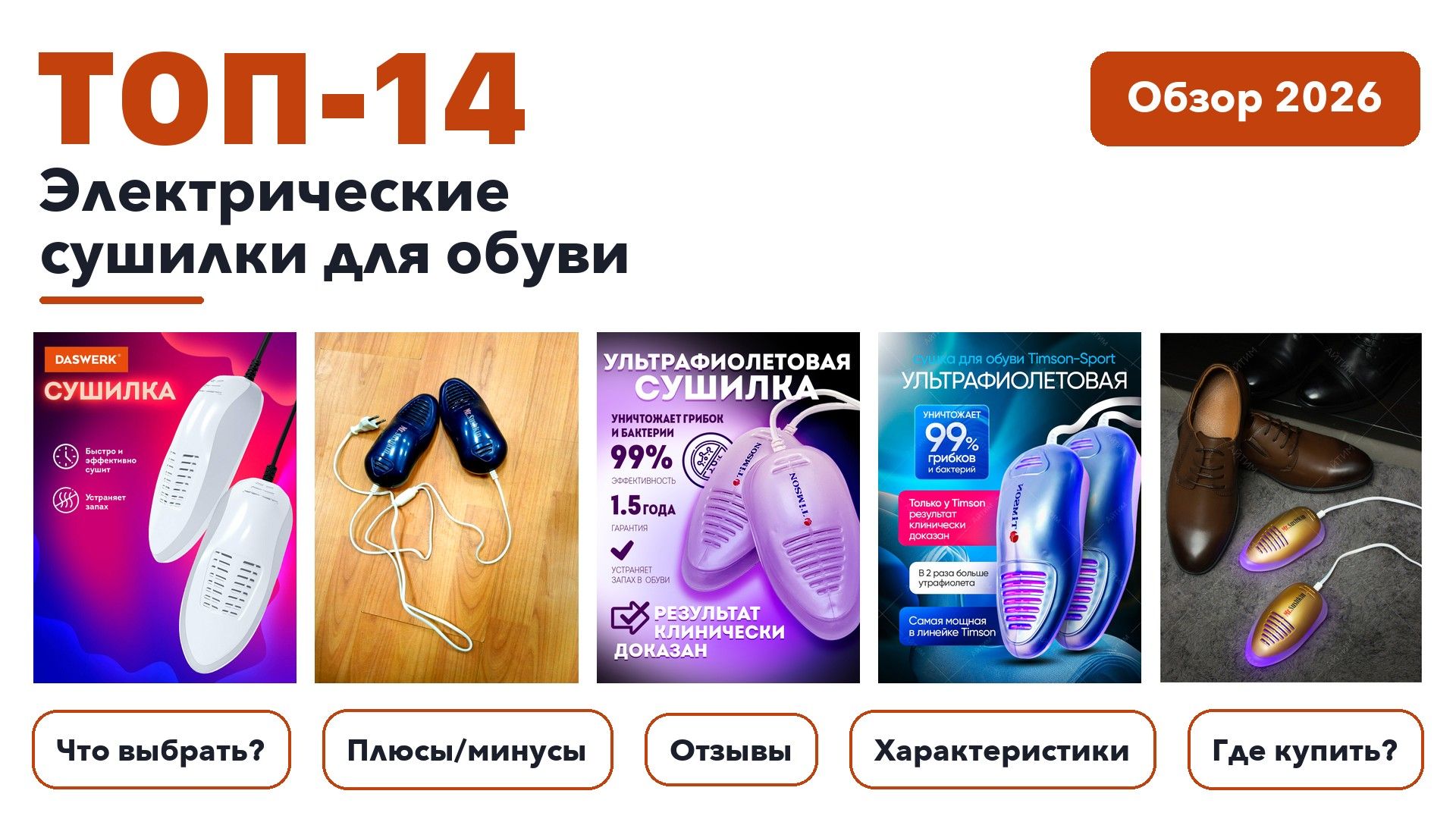 Лучшие электрические сушилки для обуви 2026: отобрали из более 100 товаров с высоким рейтингом