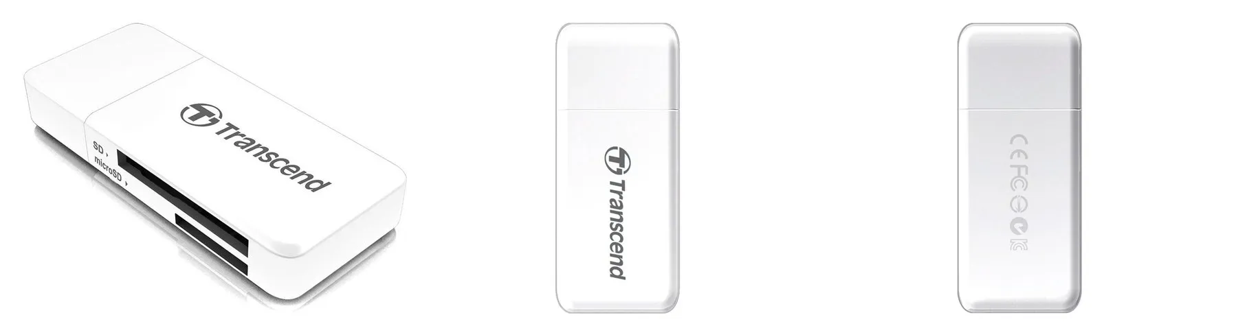 Карт-ридер Transcend RDF5 USB3.1 Gen 1, белый, для SD, SDHC, SDXC, microSD, microSDHC Карт-ридер Transcend RDF5 USB3.1 Gen 1, белый, для SD, SDHC, SDXC, microSD, microSDHC