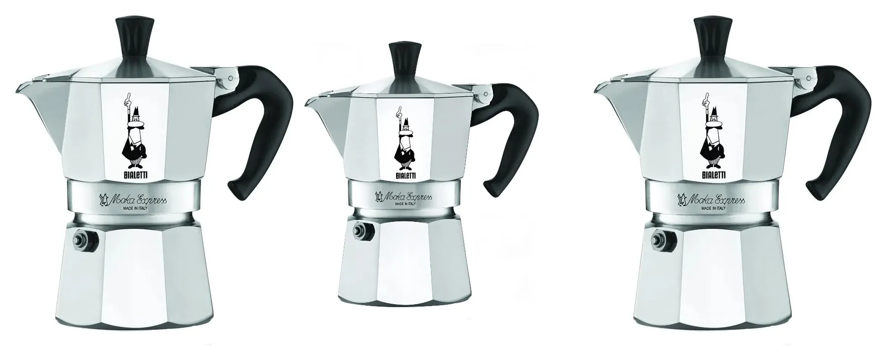 Гейзерная кофеварка Bialetti Moka Express 1162, 3 чашки, 130 мл Гейзерная кофеварка Bialetti Moka Express 1162, 3 чашки, 130 мл