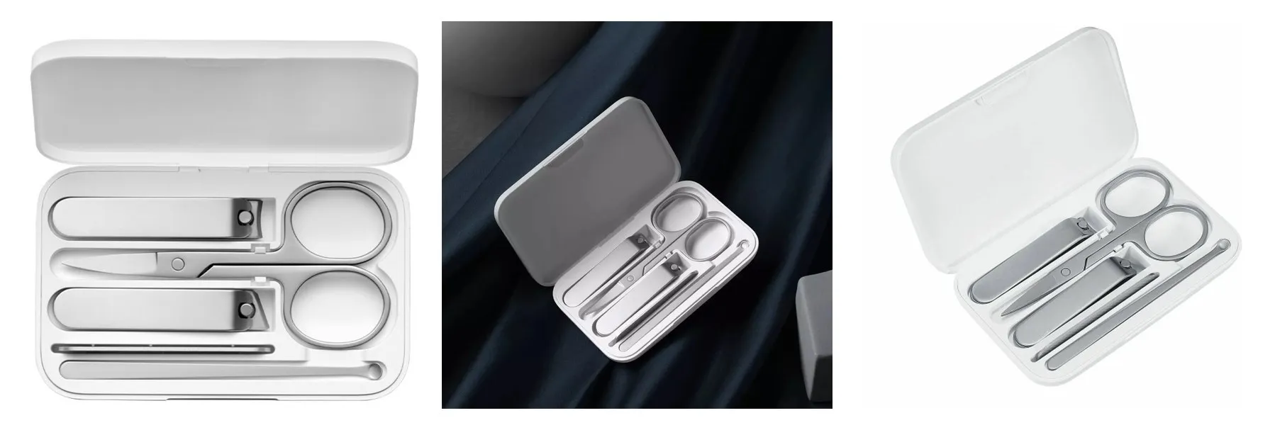 Маникюрный набор Xiaomi Nail Clipper Five Piece Set, белый/серебристый, 5 предметов Маникюрный набор Xiaomi Nail Clipper Five Piece Set, белый/серебристый, 5 предметов