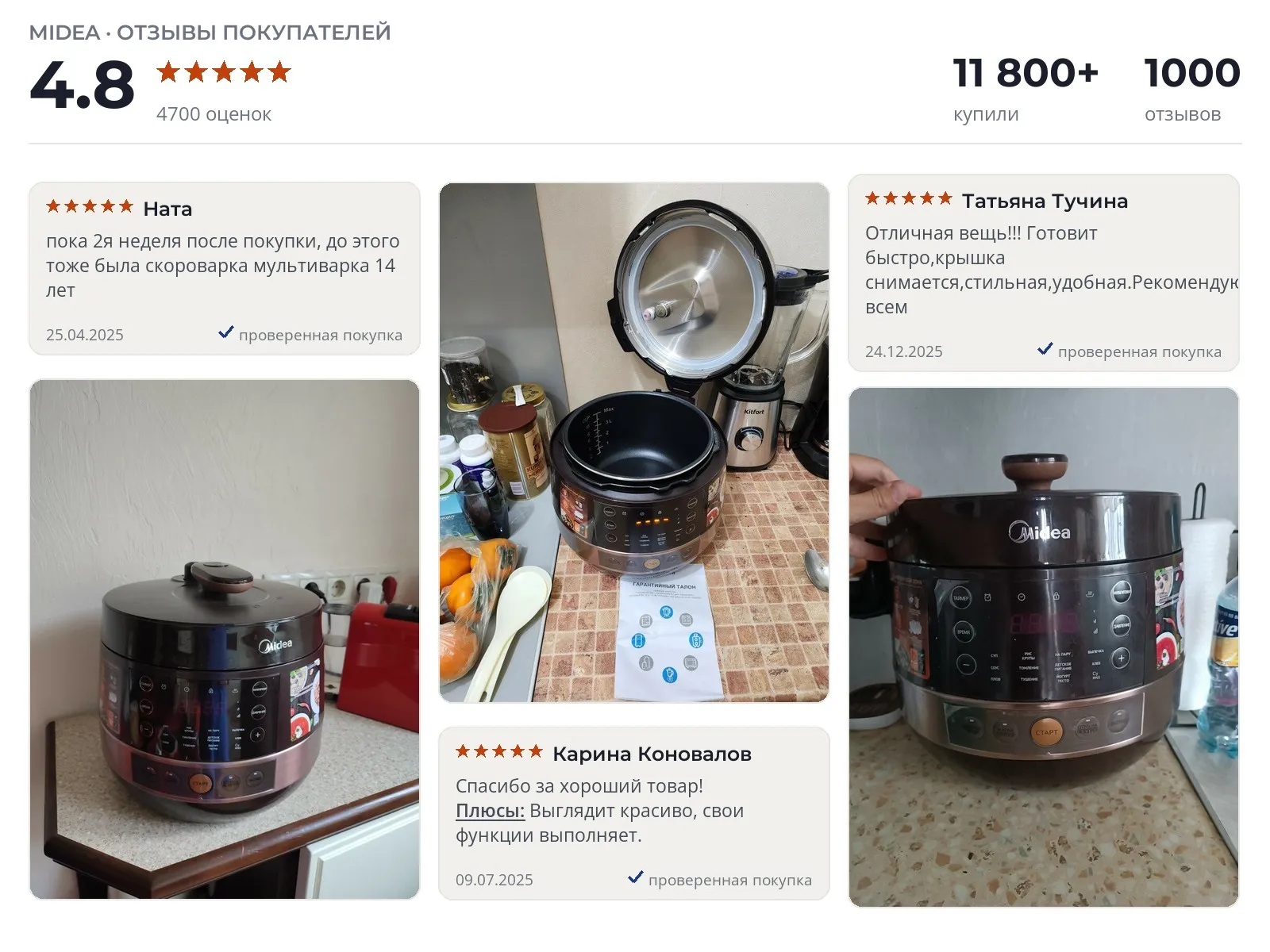 Отзывы и фотографии покупателей на Midea MPC-6002. Источник Яндекс.Маркет Мультиварка Midea MPC-6002 - реальные фото и отзывы покупателей