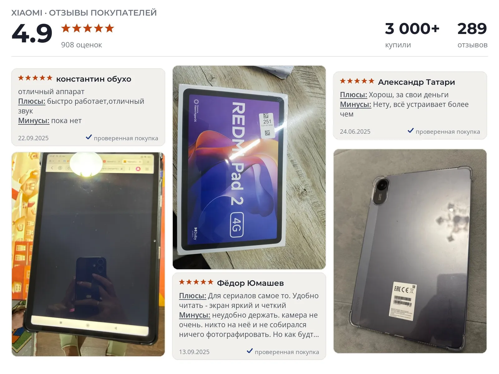 Планшет Xiaomi Redmi Pad 2 - реальные фото и отзывы покупателей