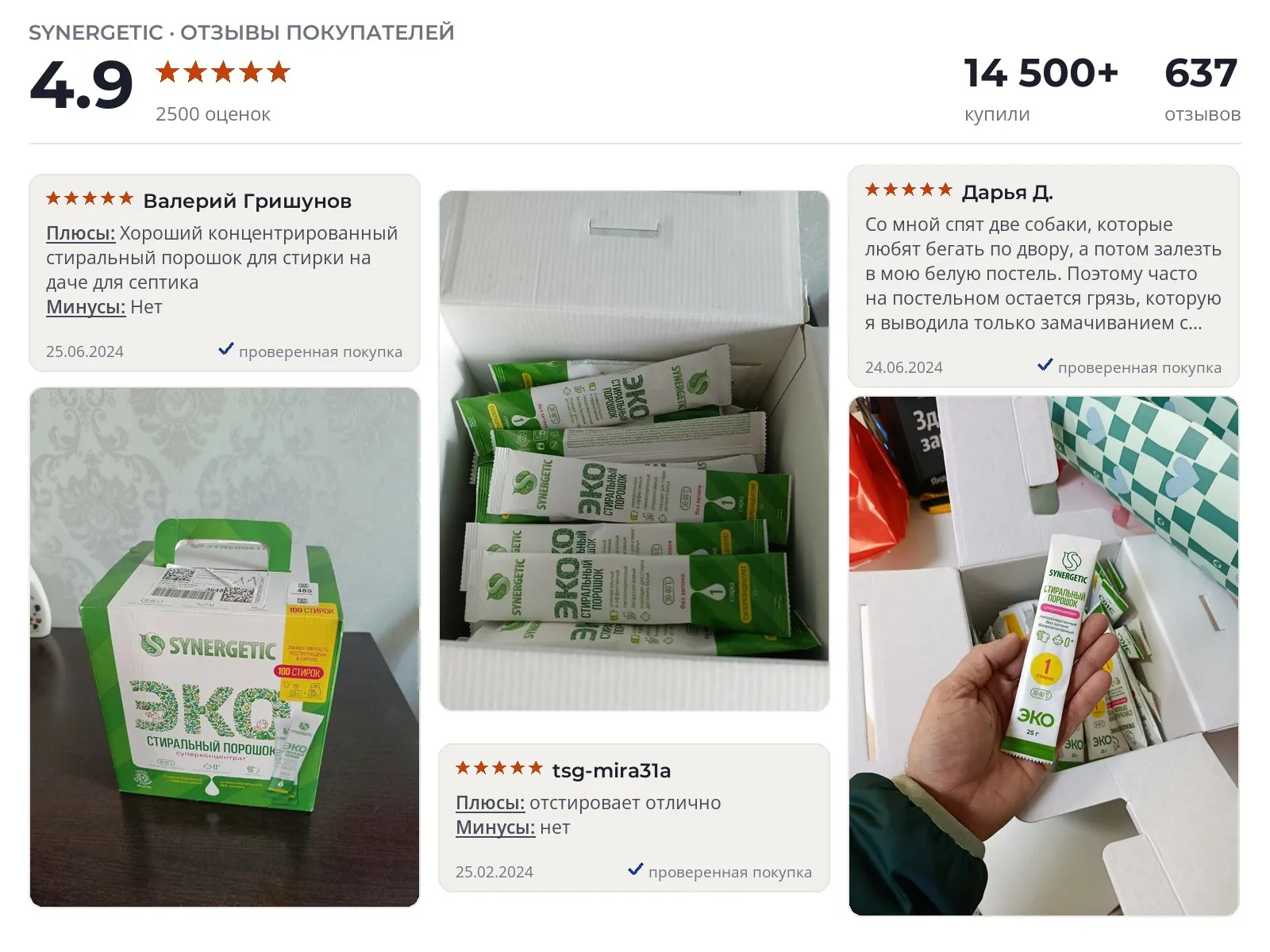 Отзывы и фотографии покупателей на Synergetic ЭКО в стиках. Источник Яндекс.Маркет Стиральный порошок Synergetic ЭКО в стиках - реальные фото и отзывы покупателей