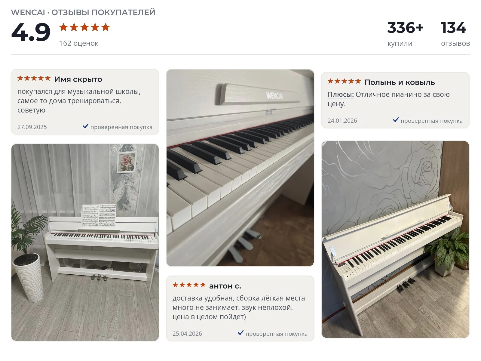 Цифровое пианино Wencai BL-8818 - реальные фото и отзывы покупателей