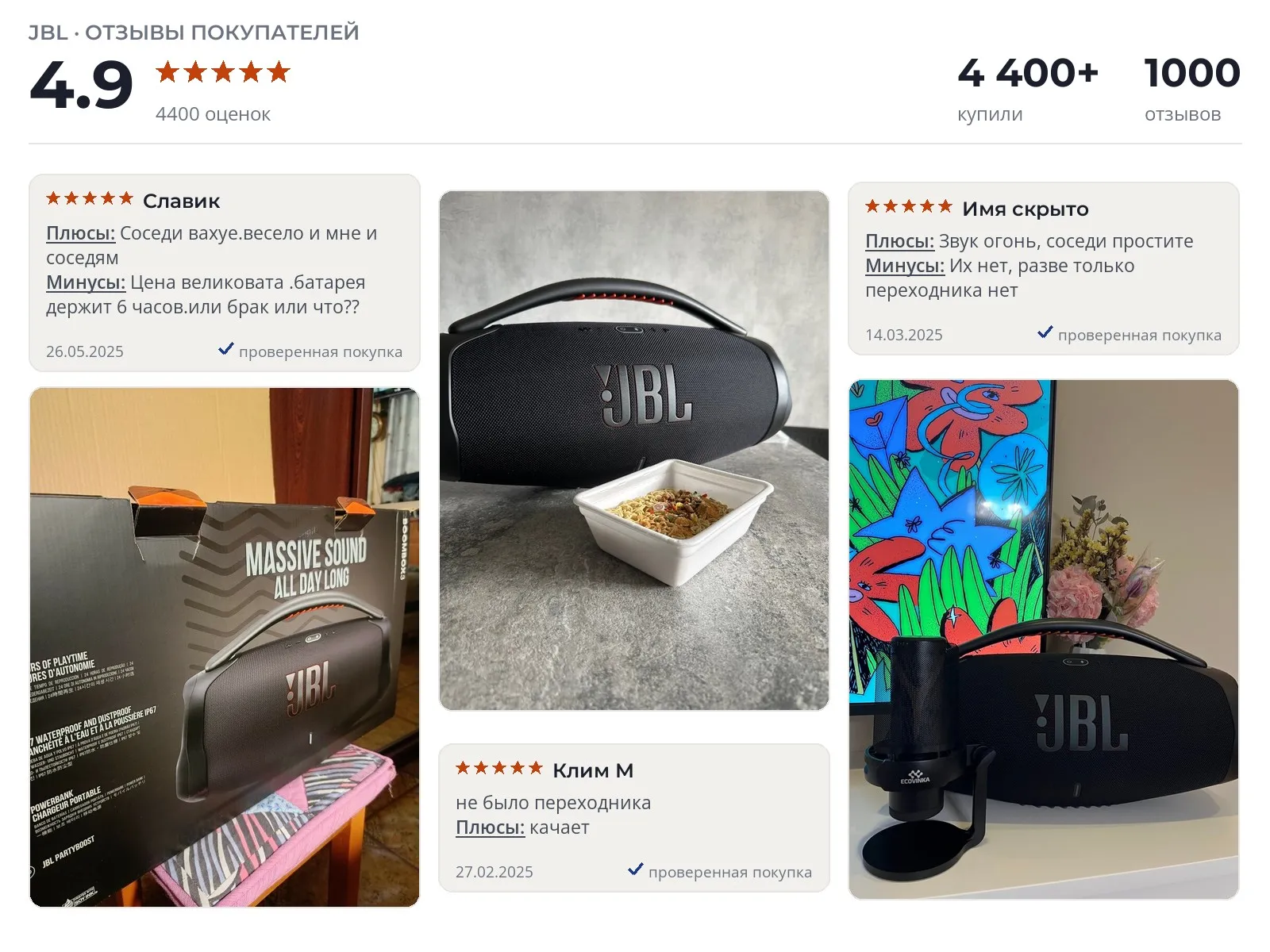 Отзывы и фотографии покупателей на JBL Boombox 3. Источник Яндекс.Маркет Колонка jbl JBL Boombox 3 - реальные фото и отзывы покупателей
