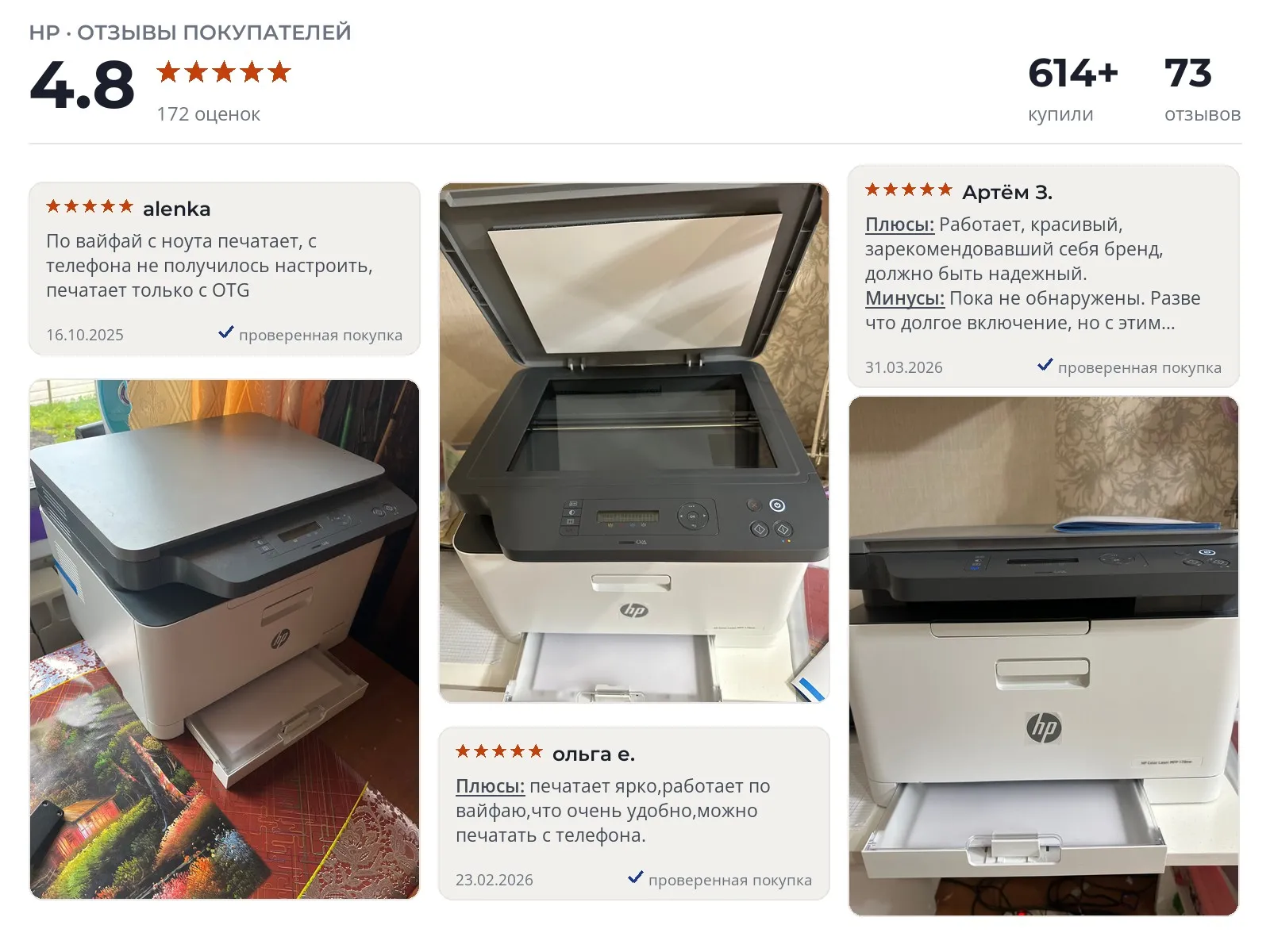 Отзывы и фотографии покупателей на HP Color Laser 178nw. Источник Яндекс.Маркет МФУ HP Color Laser 178nw - реальные фото и отзывы покупателей