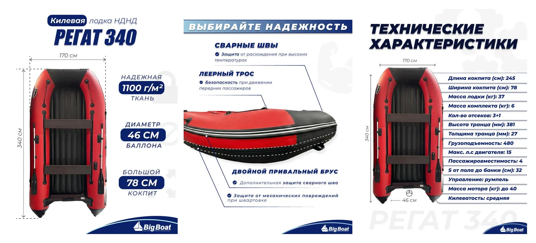 Надувная, под мотор, килевая лодка из ПВХ для рыбалки Regat (Регат) 340 НДНД Надувная, под мотор, килевая лодка из ПВХ для рыбалки Regat (Регат) 340 НДНД
