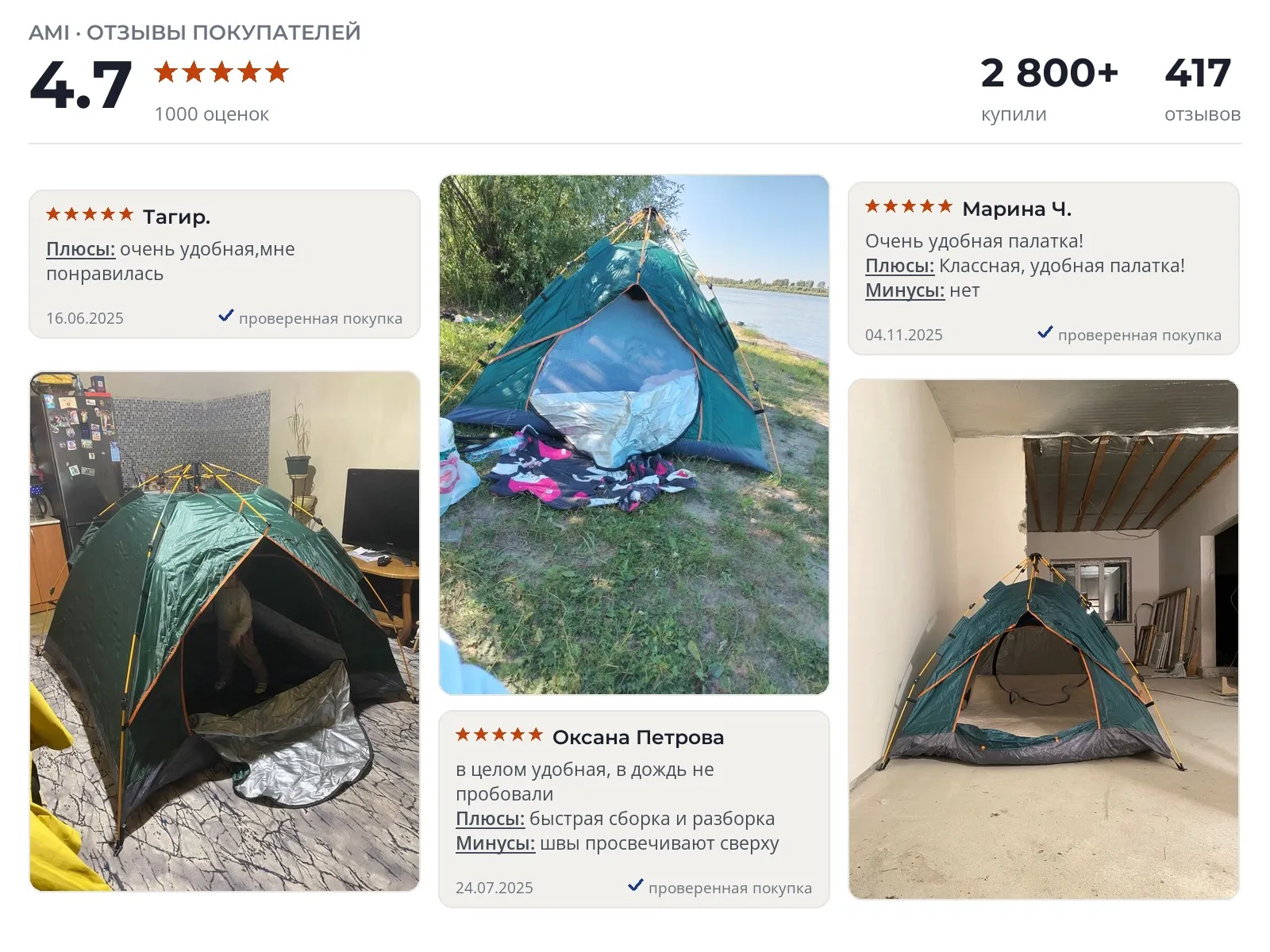 Отзывы и фотографии покупателей на Ами Мебель TRAVEL. Источник Яндекс.Маркет Палатка Ами Мебель TRAVEL - реальные фото и отзывы покупателей