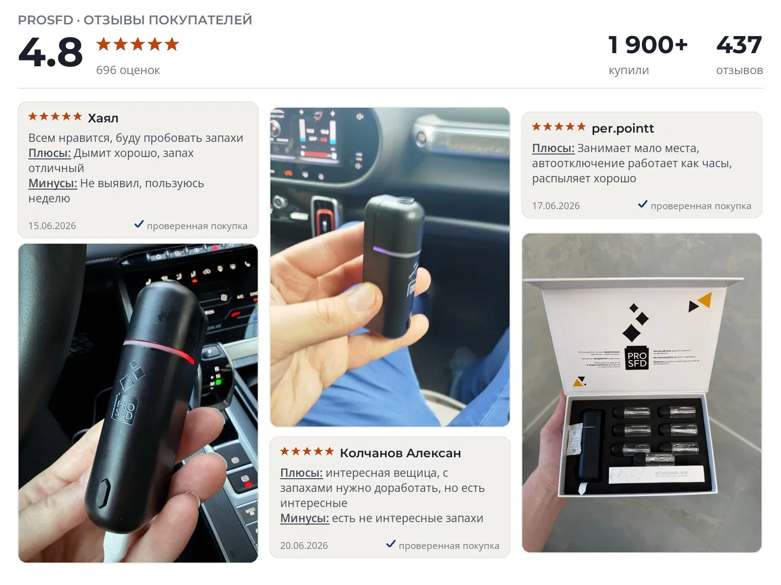 Автомобильный ароматизатор PROSFD A807 - реальные фото и отзывы покупателей