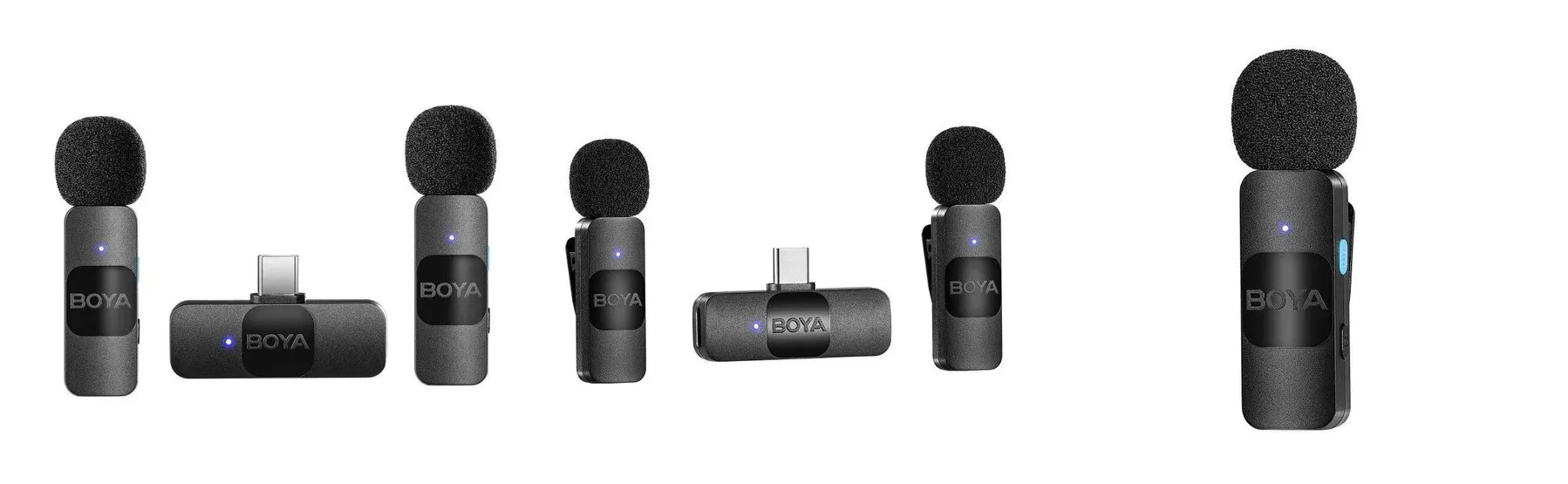 Беспроводная система Boya BY-V20, 2.4 ГГц, TX+TX+RX, USB-C, для интервью