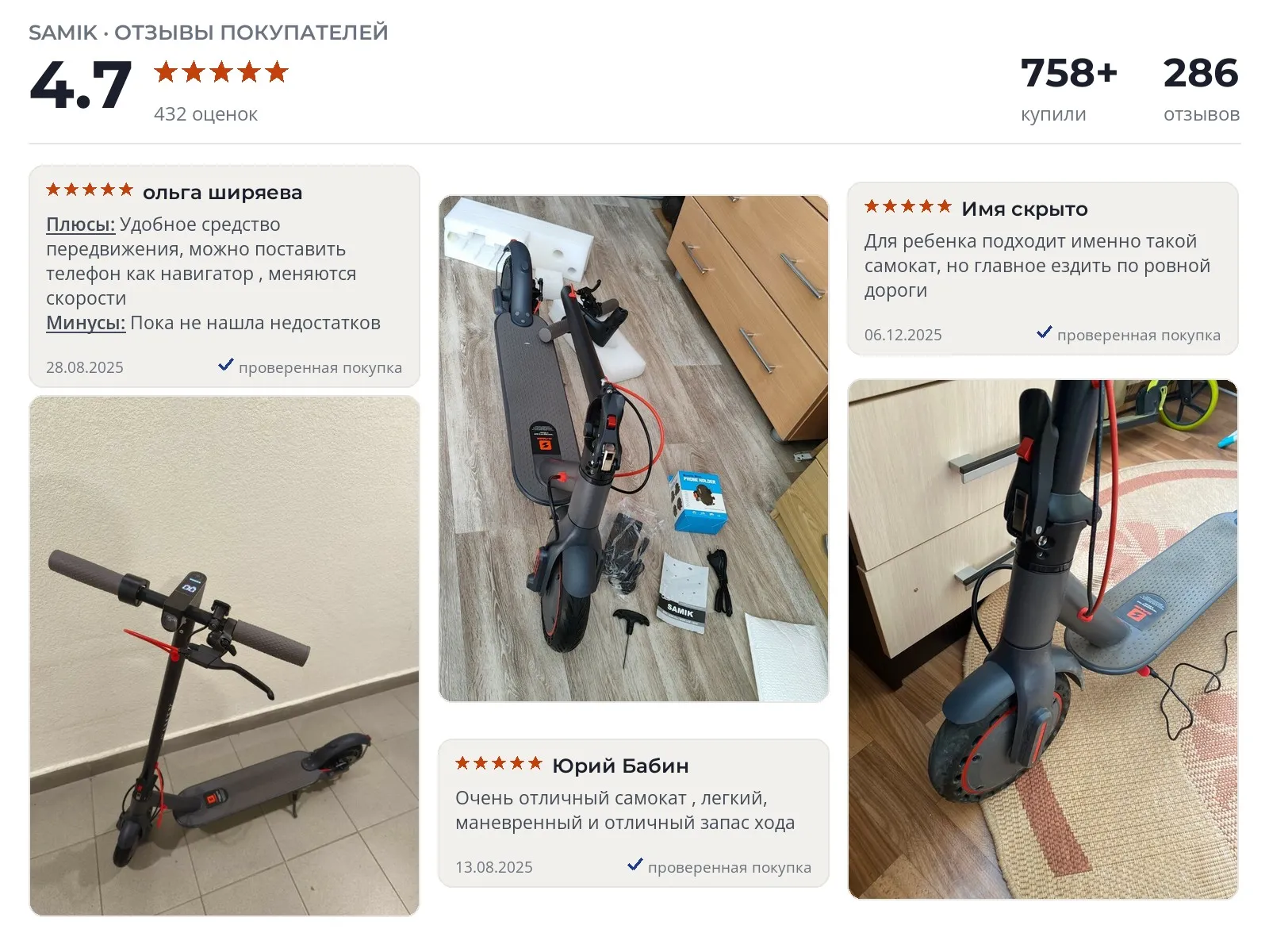 Электросамокат Samik M365 Pro - реальные фото и отзывы покупателей