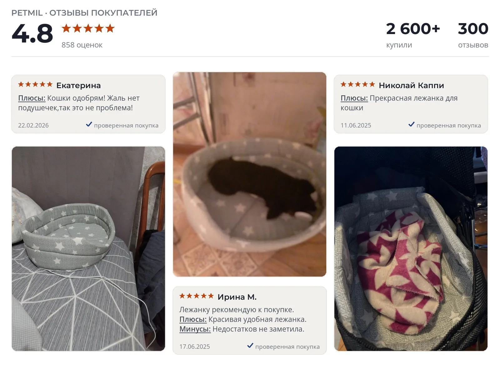 Лежанка для собак Petmil Релакс - реальные фото и отзывы покупателей