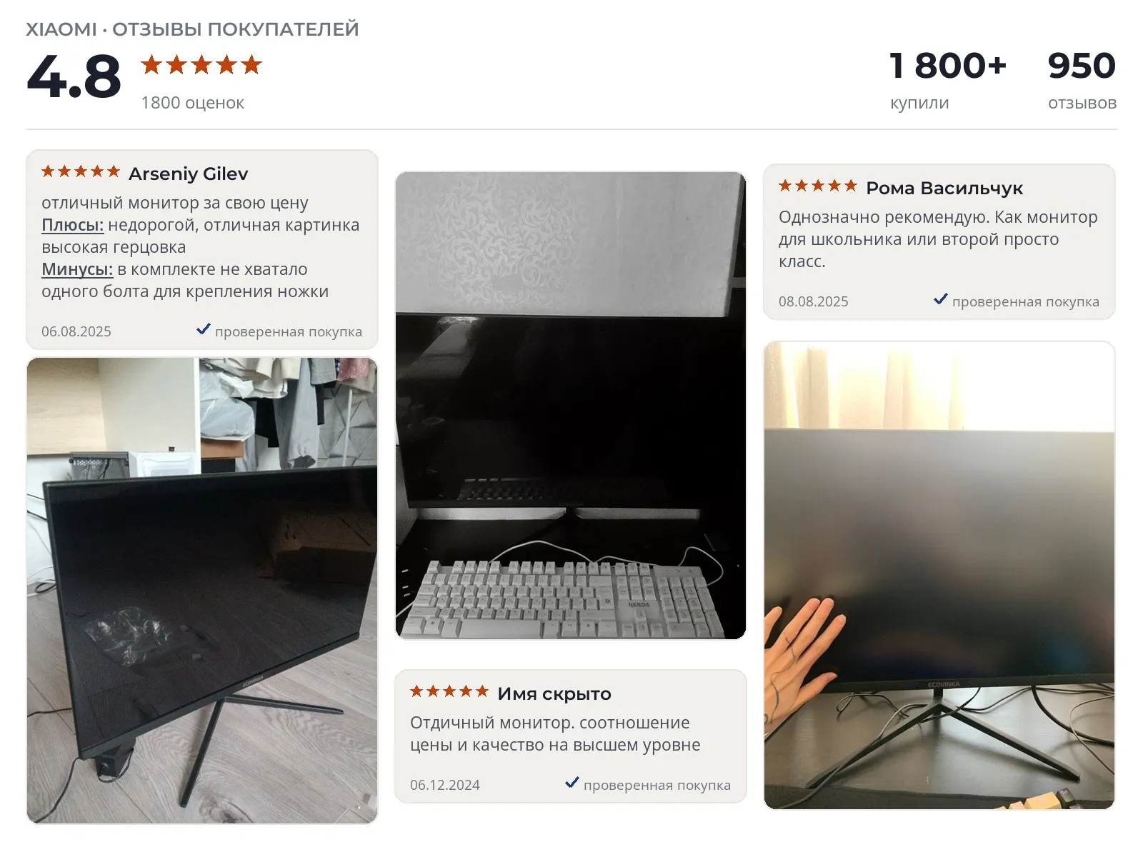 Монитор для компьютера Pantec 24 ADS - реальные фото и отзывы покупателей