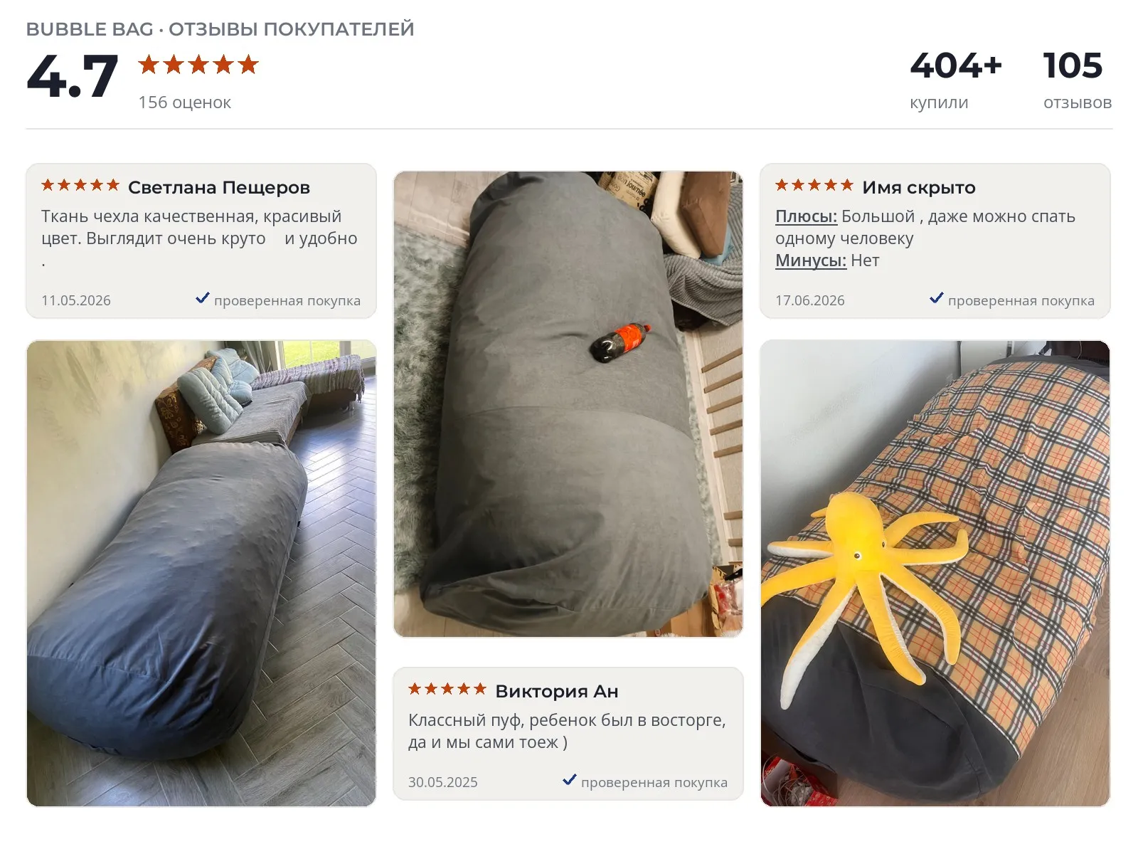 Отзывы и фотографии покупателей на Bubble Bag Диван. Источник Яндекс.Маркет Кресло-мешок Bubble Bag Диван - реальные фото и отзывы покупателей