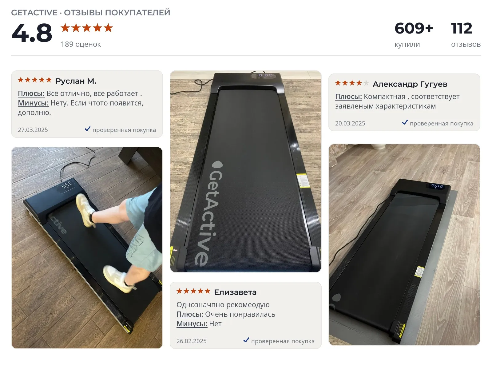 Отзывы и фотографии покупателей на GetActive YP-C1E. Источник Яндекс.Маркет Беговая дорожка GetActive YP-C1E - реальные фото и отзывы покупателей