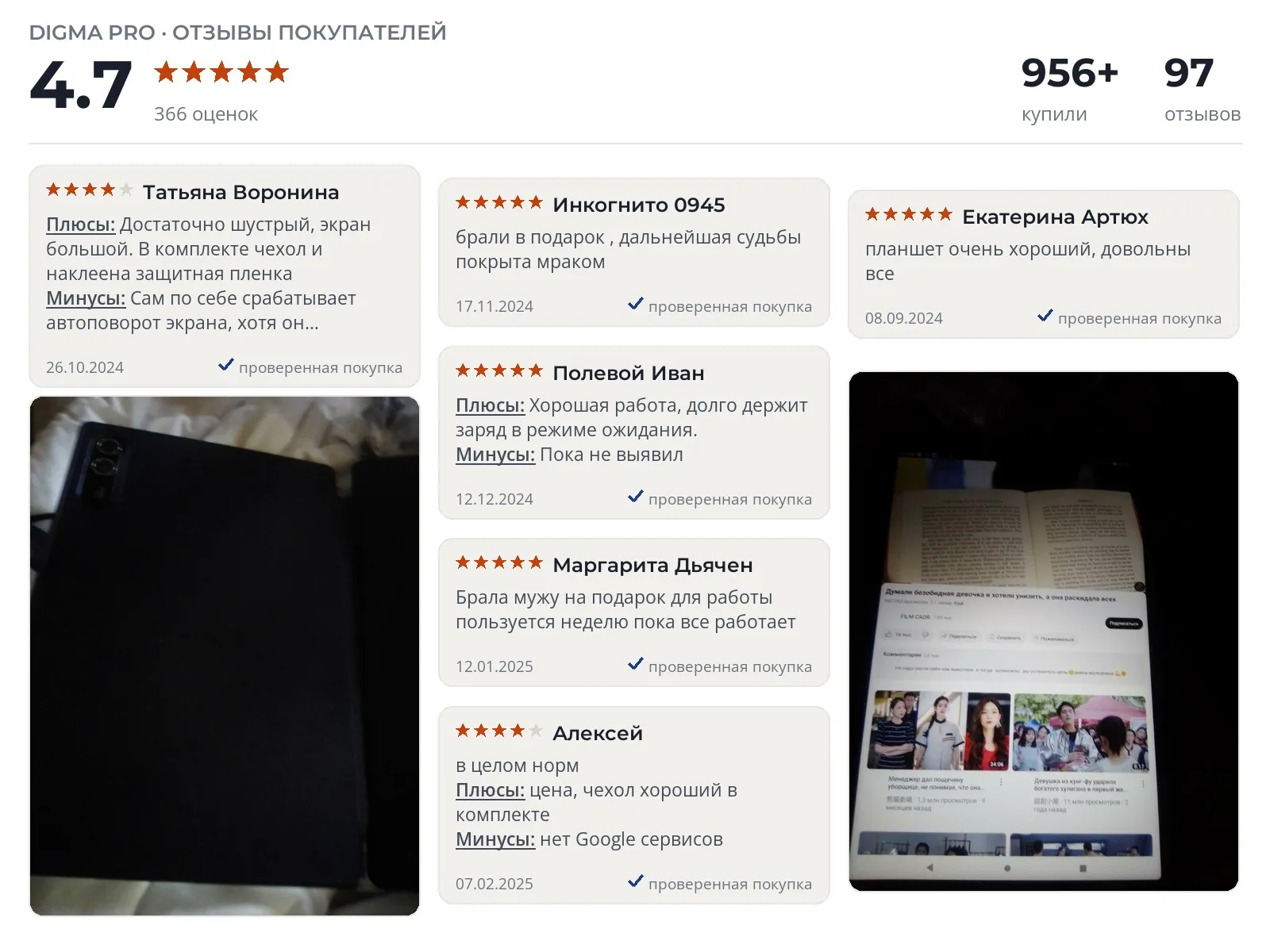 Отзывы и фотографии покупателей на Digma Pro HIT 18. Источник Яндекс.Маркет Планшет Digma Pro HIT 18 - реальные фото и отзывы покупателей