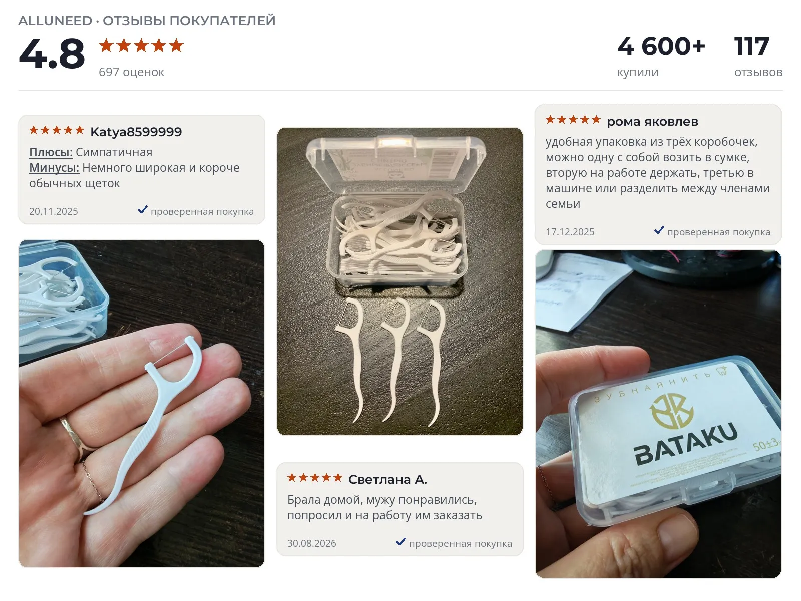 Отзывы и фотографии покупателей на Alluneed Флоссеры. Источник Яндекс.Маркет Зубная нить Alluneed Флоссеры - реальные фото и отзывы покупателей