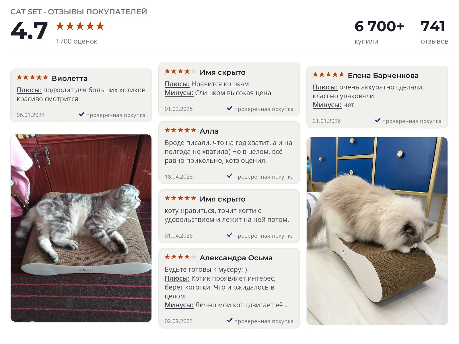 Отзывы и фотографии покупателей на Cat Set Инфинити. Источник Яндекс.Маркет Когтеточка Cat Set Инфинити - реальные фото и отзывы покупателей