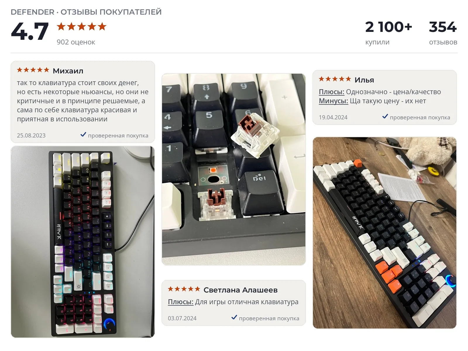 Проводная клавиатура Defender Hawk - реальные фото и отзывы покупателей
