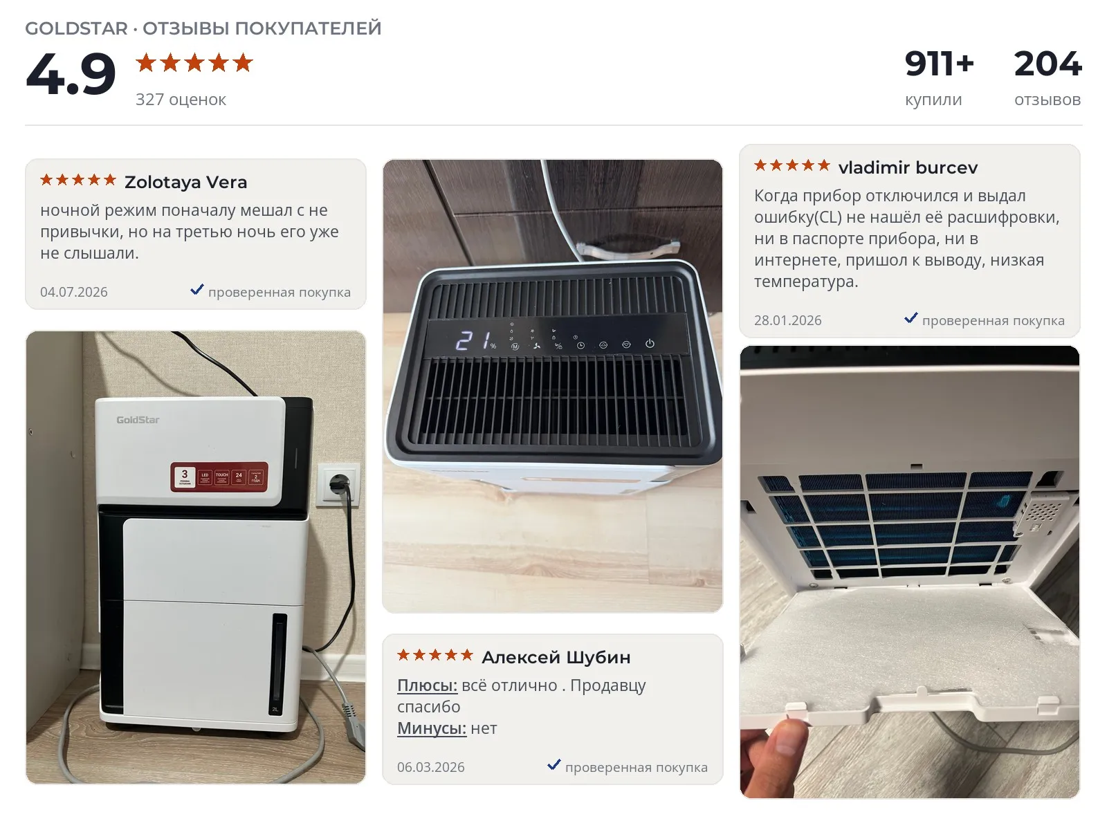 Осушитель воздуха GoldStar GSD-16L - реальные фото и отзывы покупателей