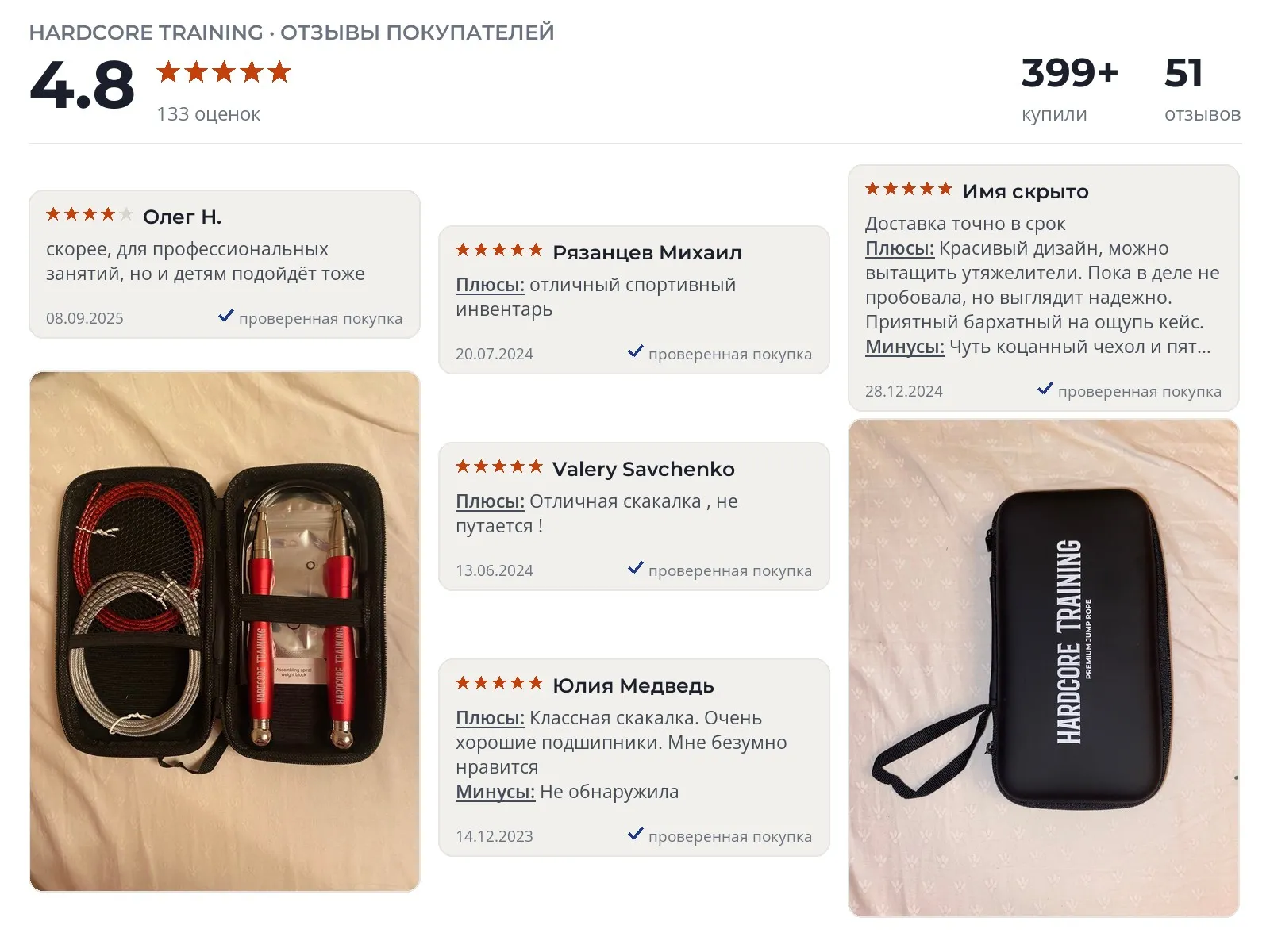 Отзывы и фотографии покупателей на Hardcore Training Premium Adjustable Speed Rope. Источник Яндекс.Маркет Скакалка Hardcore Training Premium Adjustable Speed Rope - реальные фото и отзывы покупателей