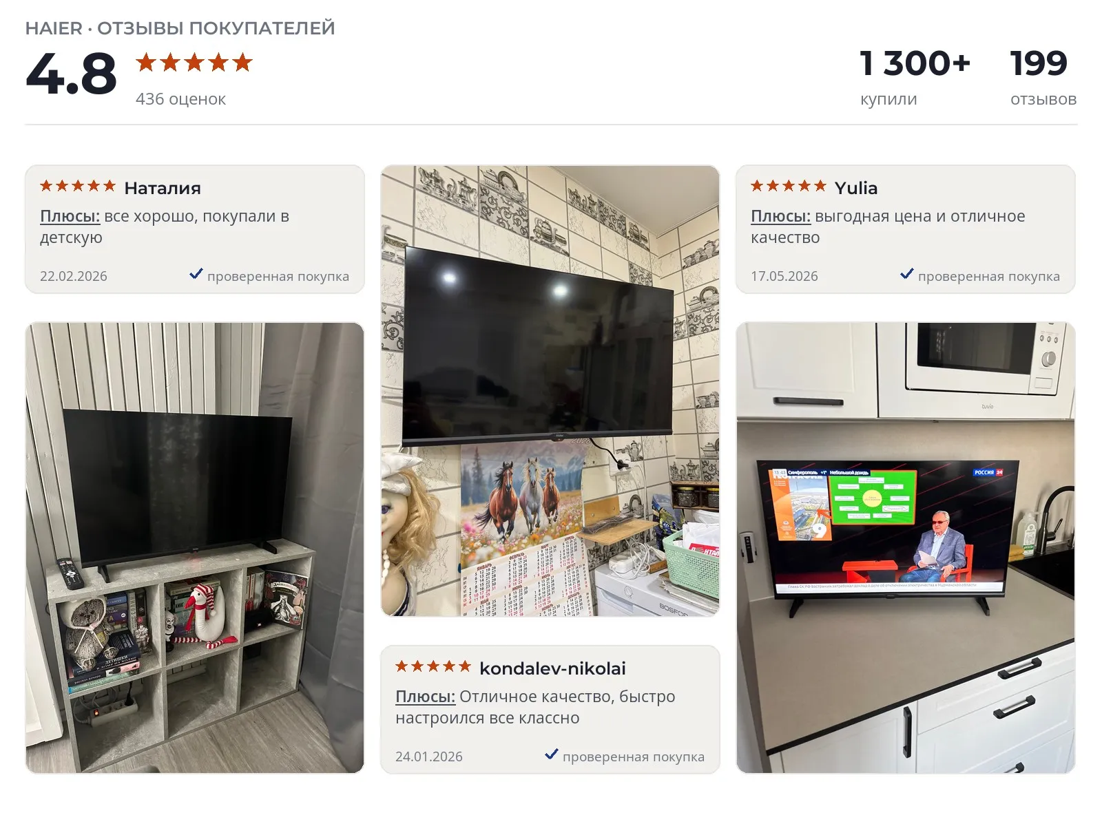 Телевизор Haier LED H1 - реальные фото и отзывы покупателей