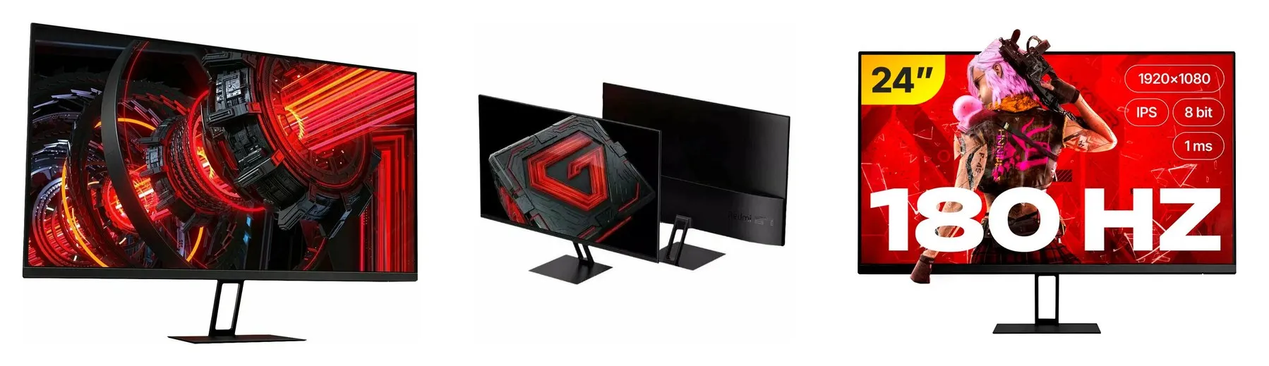 Монитор игровой Xiaomi Redmi G24 P24FCA-RG 23,8″, 180 Hz, IPS, чёрный Монитор игровой Xiaomi Redmi G24 P24FCA-RG 23,8″, 180 Hz, IPS, чёрный
