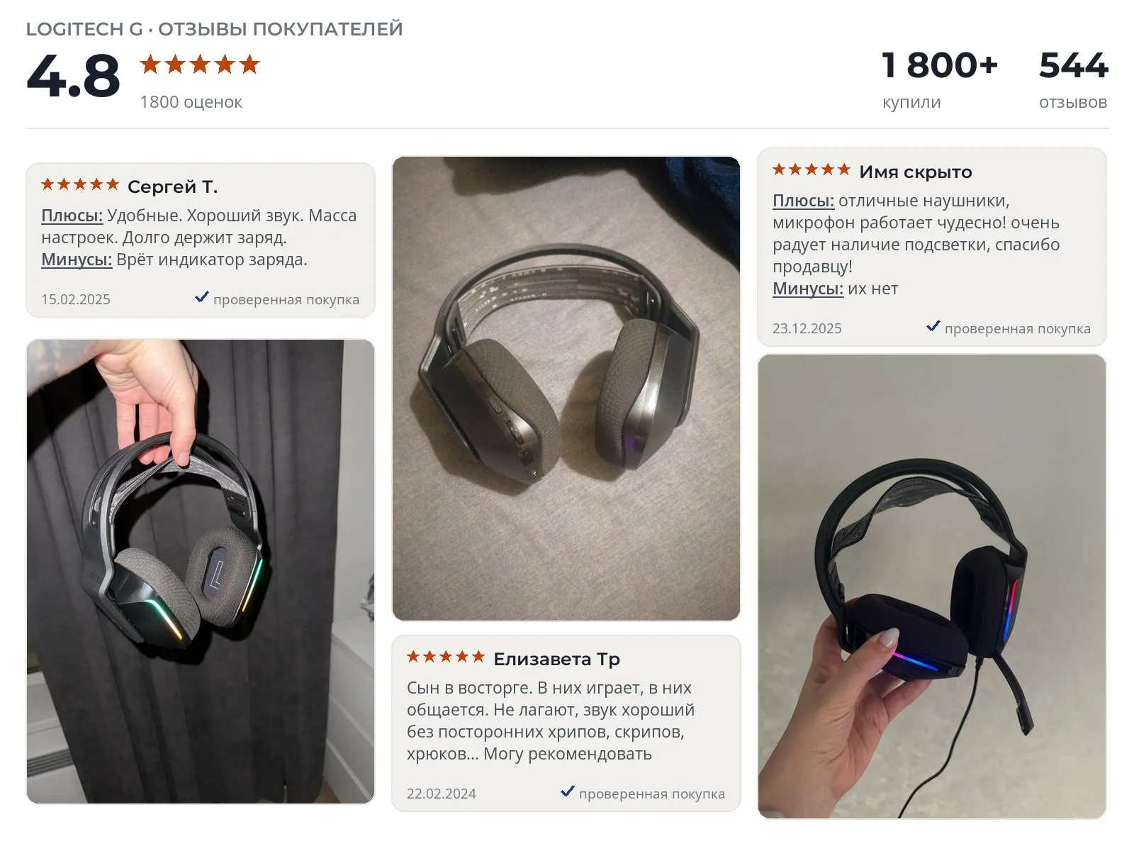 Наушники игровые Logitech G733 - реальные фото и отзывы покупателей