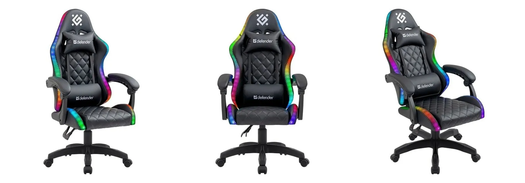 Кресло геймерское Defender Energy черный RGB