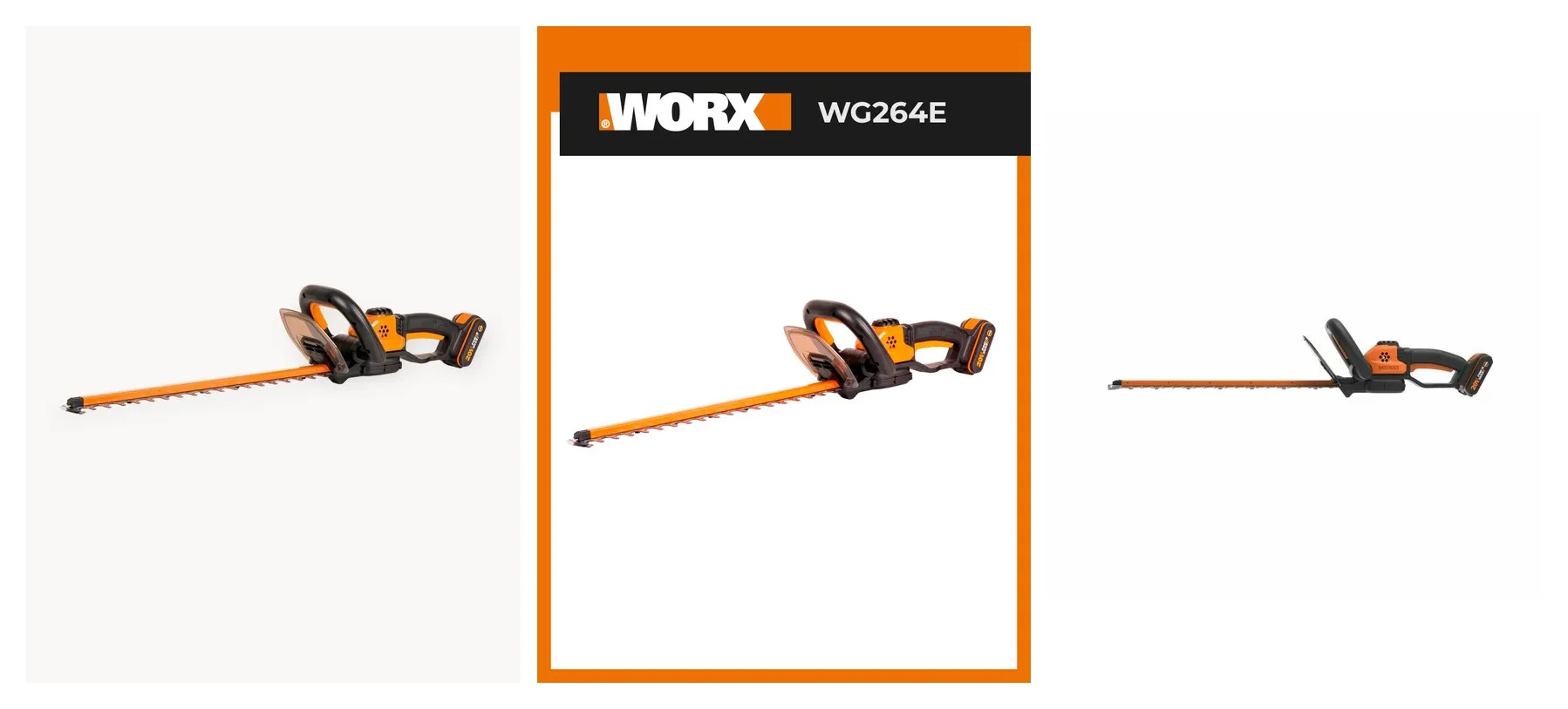 Кусторез аккумуляторный WORX WG264E, 20В, лезвия 56см, 2Ач х1 и ЗУ