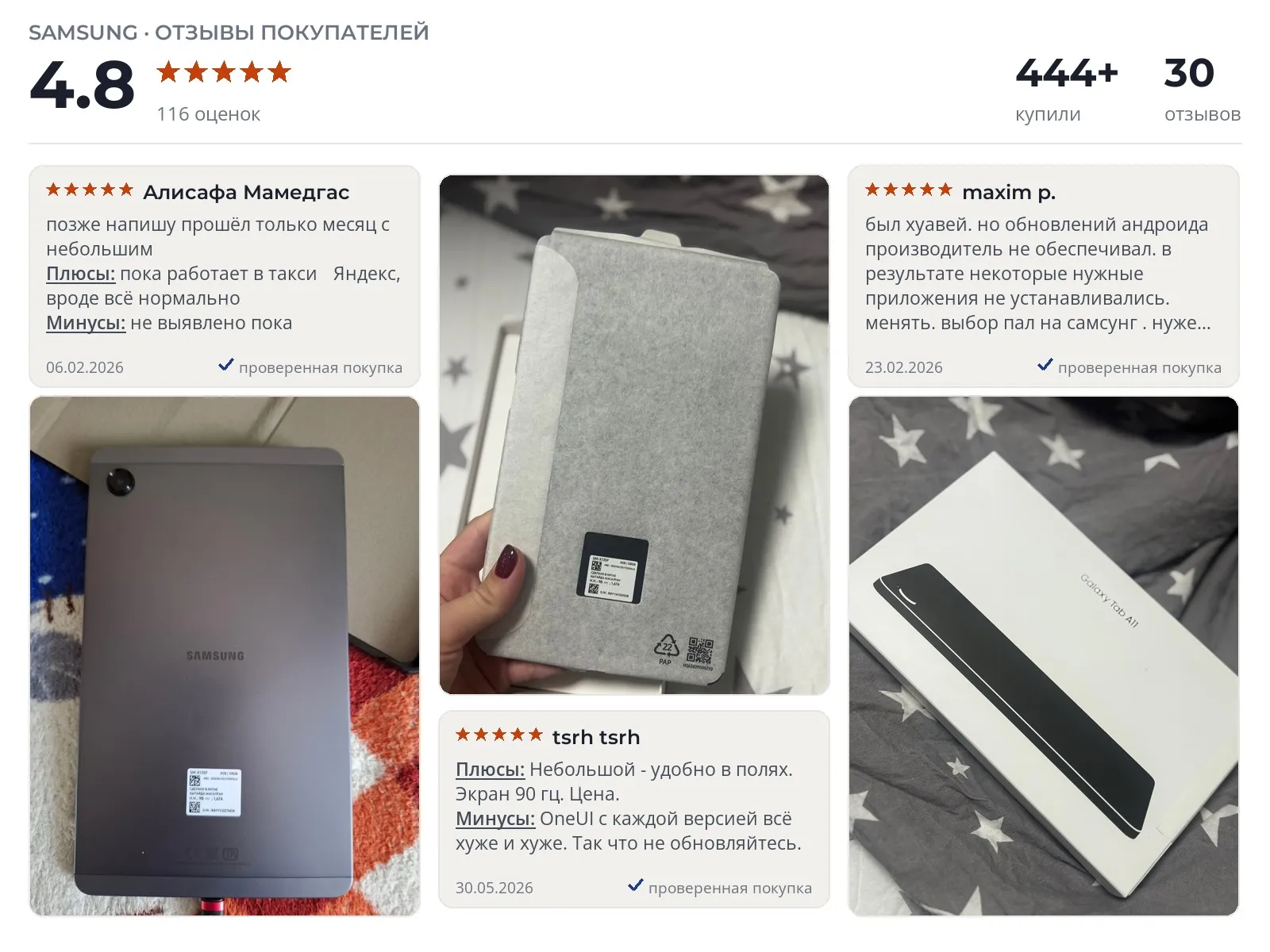 Отзывы и фотографии покупателей на Samsung Galaxy Tab A11. Источник Яндекс.Маркет Планшет Samsung Galaxy Tab A11 - реальные фото и отзывы покупателей