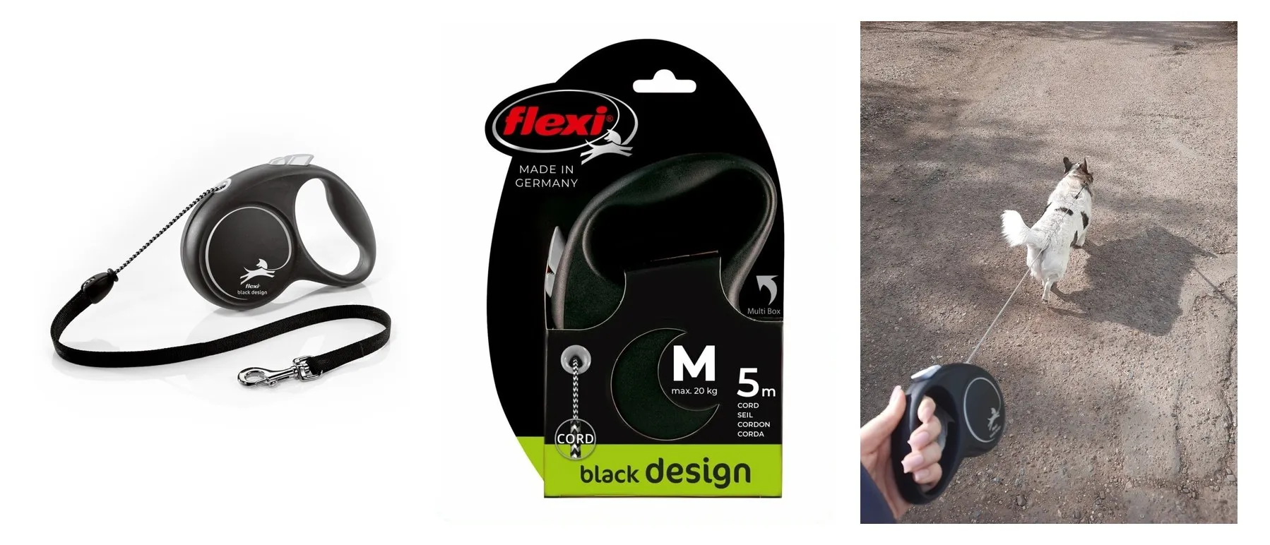Поводок-рулетка Flexi Design cord M, 5 м, 20 кг, серебристый Поводок-рулетка Flexi Design cord M, 5 м, 20 кг, серебристый