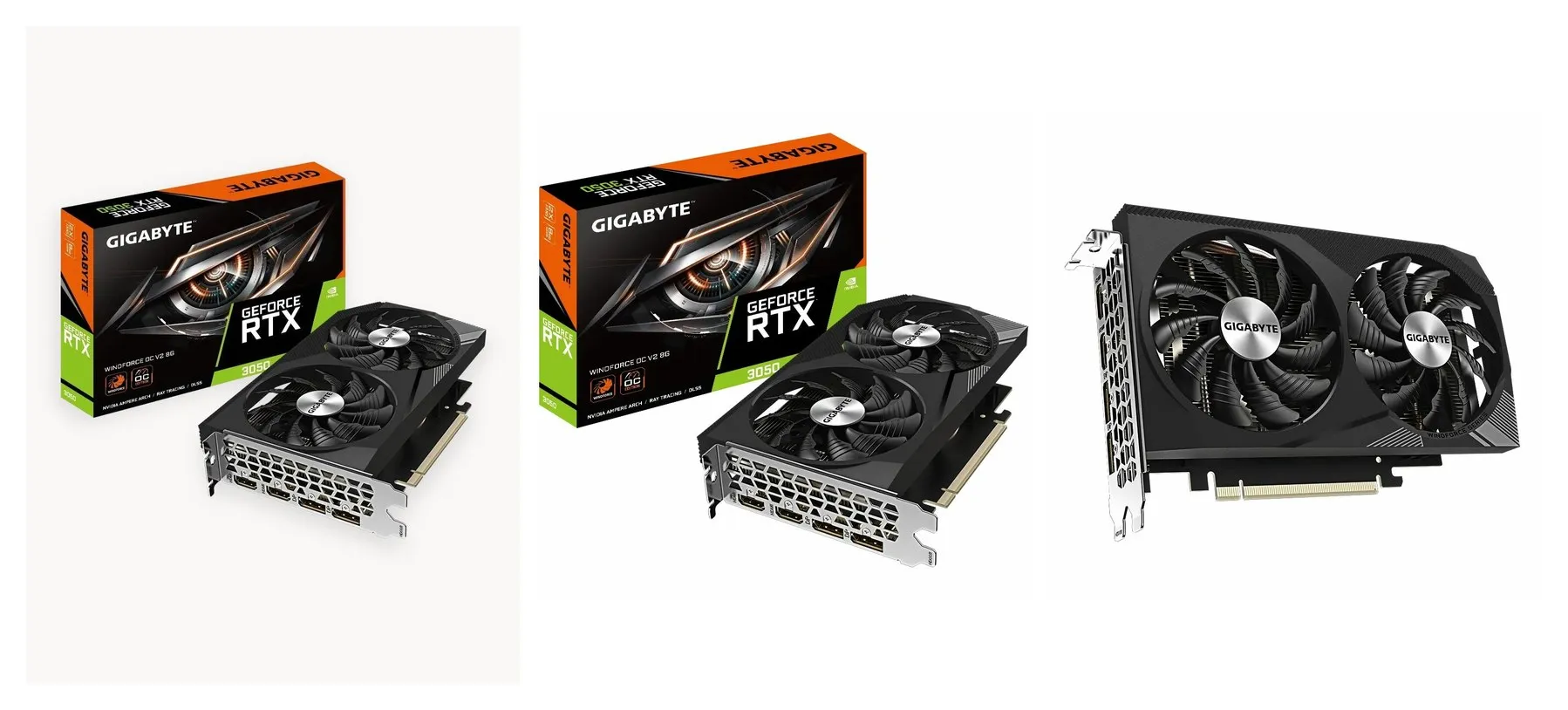 Видеокарта Gigabyte RTX3050 WINDFORCE OC V2 8GB GDDR6 128-bit HDMIx2 DPx2 2FAN RTL Видеокарта Gigabyte RTX3050 WINDFORCE OC V2 8GB GDDR6 128-bit HDMIx2 DPx2 2FAN RTL