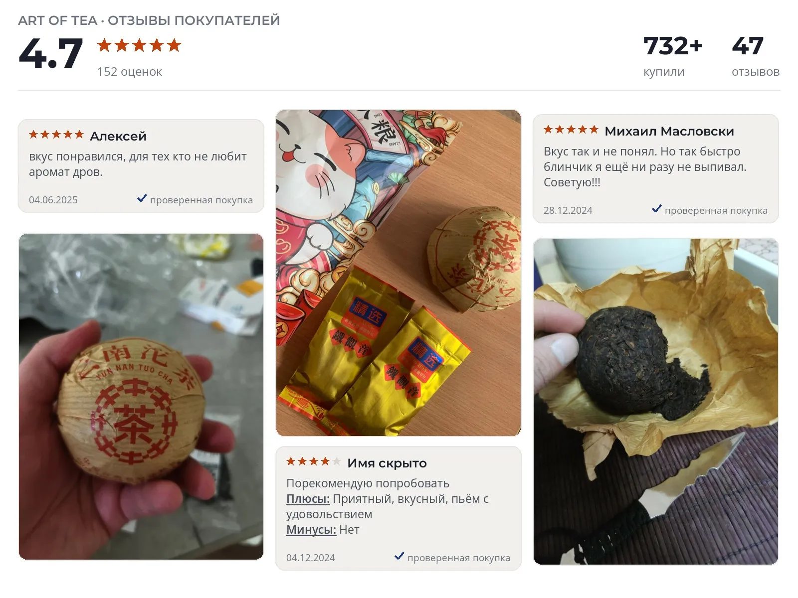 Отзывы и фотографии покупателей на Art of Tea Юньнань Точа. Источник Яндекс.Маркет Чай пуэр Art of Tea Юньнань Точа - реальные фото и отзывы покупателей