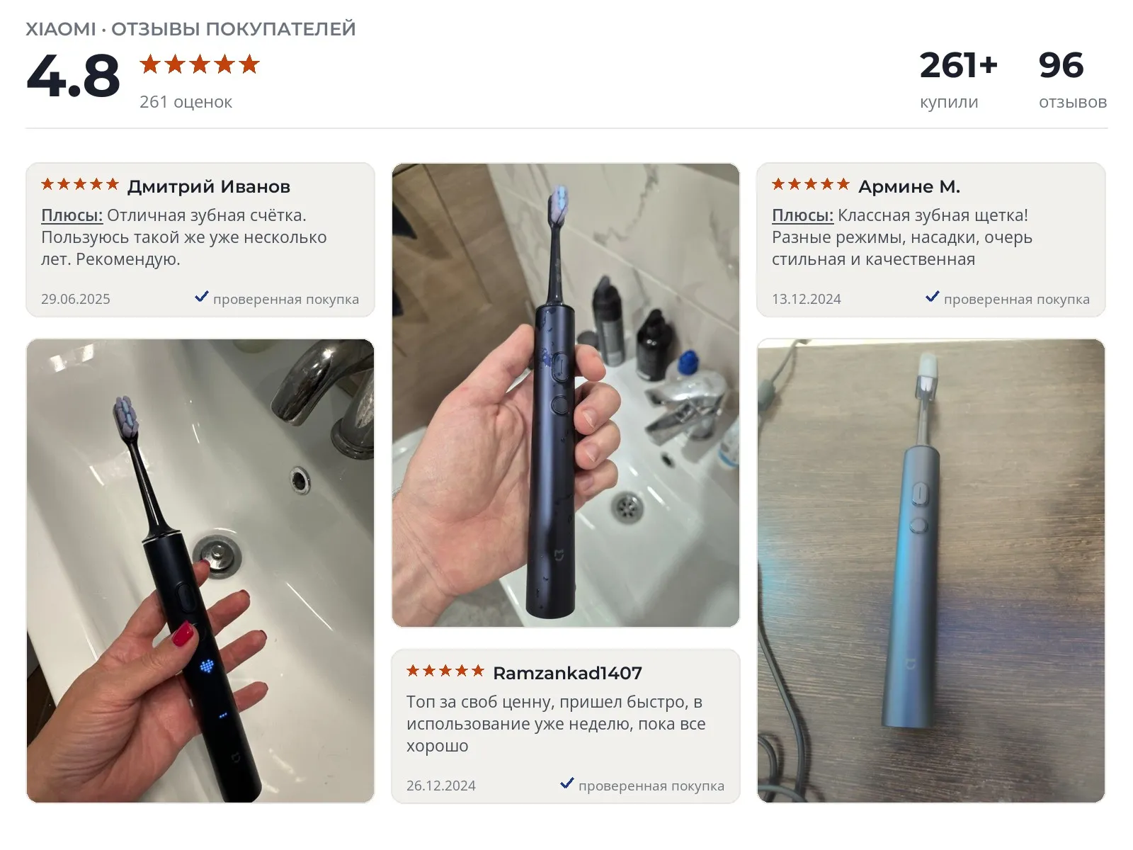 Электрическая зубная щетка Xiaomi T700 - реальные фото и отзывы покупателей