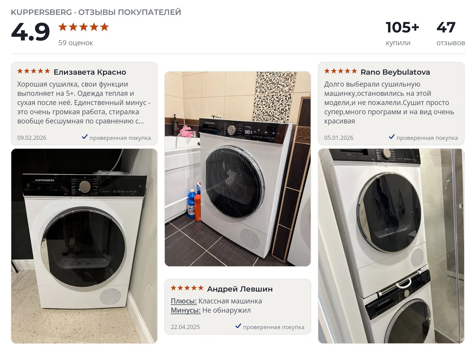 Сушильная машина Kuppersberg DM 560 - реальные фото и отзывы покупателей
