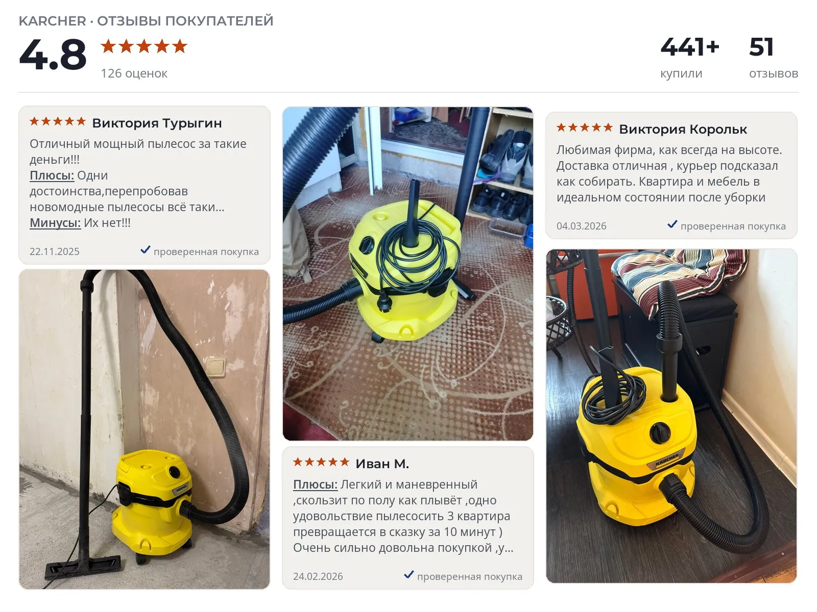 Отзывы и фотографии покупателей на Karcher WD2. Источник Яндекс.Маркет Строительный пылесос Karcher WD2 - реальные фото и отзывы покупателей