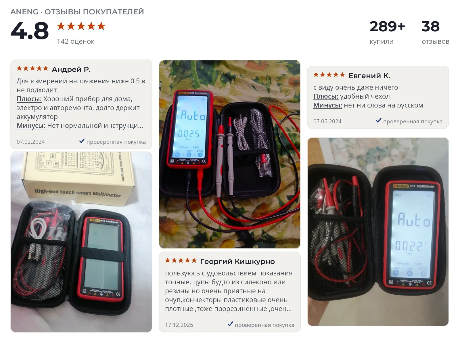 Отзывы и фотографии покупателей на Aneng 681. Источник Яндекс.Маркет Мультиметр Aneng 681 - реальные фото и отзывы покупателей