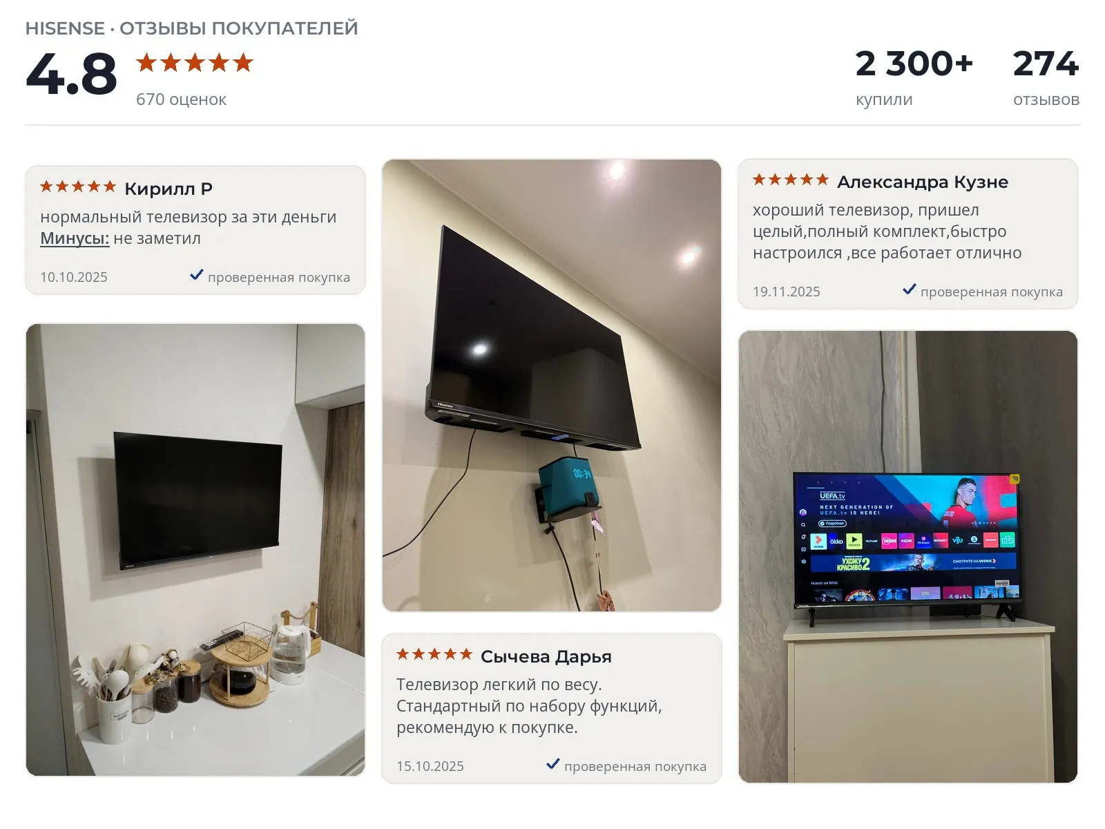 Телевизор Hisense 32A4Q - реальные фото и отзывы покупателей