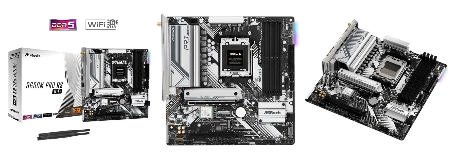 Материнская плата Asrock B650M PRO RS WIFI (AM5, mATX) Материнская плата Asrock B650M PRO RS WIFI (AM5, mATX)